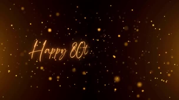 Happy Anniversary Text Animation Animated Happy Anniversary Golden Text Black — 비디오