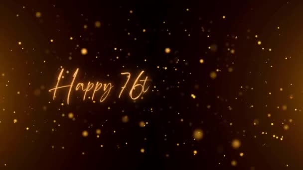 Happy Anniversary Text Animation Animated Happy Anniversary Golden Text Black — 비디오