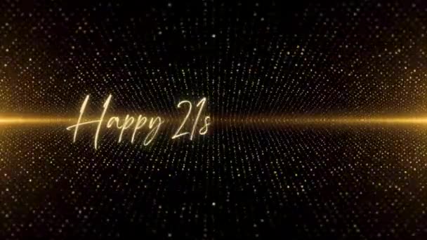 Happy Birthday Text Animation Animated Happy 21St Birthday Golden Text ...