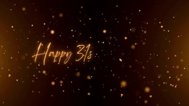 Happy Anniversary Text Animation Animated Happy 31St Anniversary Golden Text — Vídeo de Stock