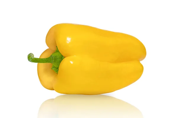 Pimiento Amarillo Pimentón Aislado Sobre Fondo Blanco — Foto de Stock