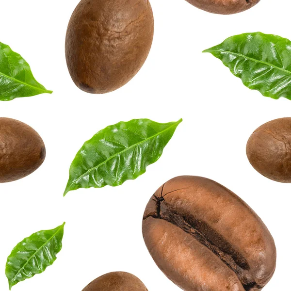 コーヒー豆のシームレスなパターン — ストック写真