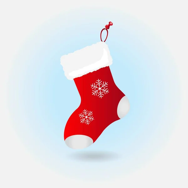 Christmas Stocking Greeting Card Vector Illustration Eps — Stock Vector