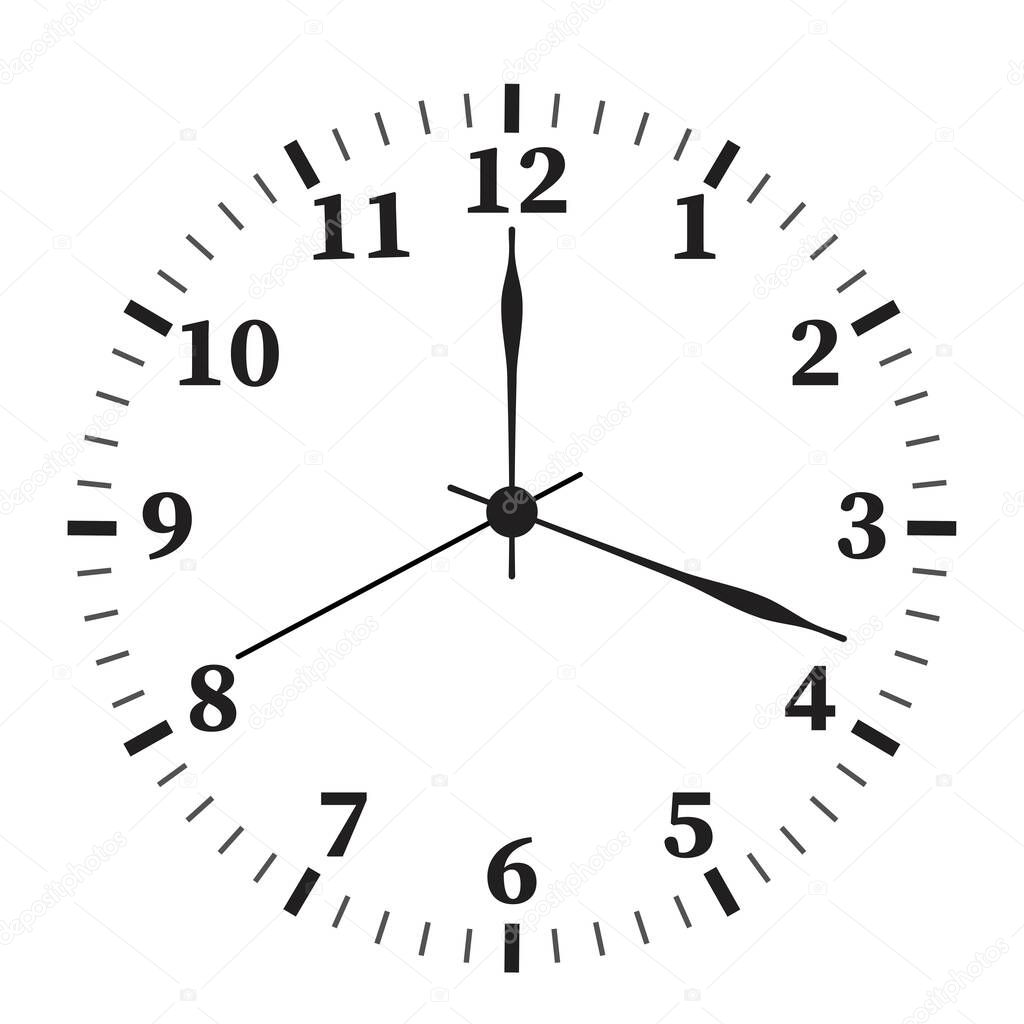 Clock icon. Watch, time icon, symbol. Vector illustration. EPS 10