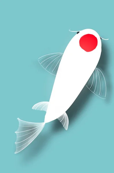 Ilustrasi Ikan Mas Koi Berenang — Stok Foto