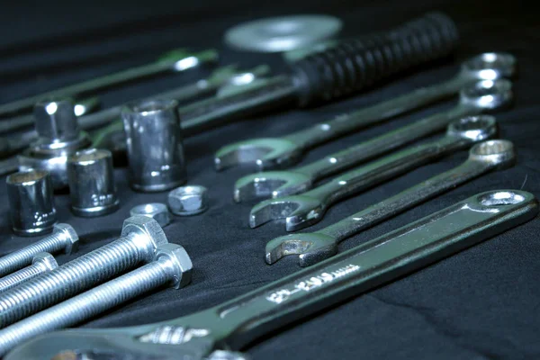 Chrome Vanadium Wrenches And Socket Spanners Angle View