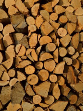 Red Oak Firewood Stacked Vertical Background