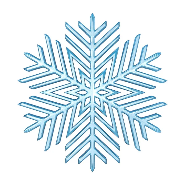 Christmas Snowflake Rendering Illustration Isolated White Background — Stock Photo, Image