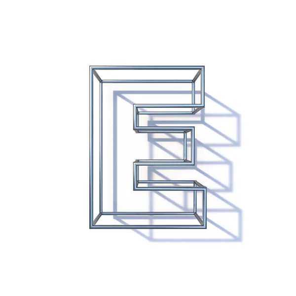 Πλαίσιο Από Χαλύβδινο Σύρμα Γραμματοσειρά Γράμμα Καθιστούν Την Εικόνα Απομονωμένη — Φωτογραφία Αρχείου