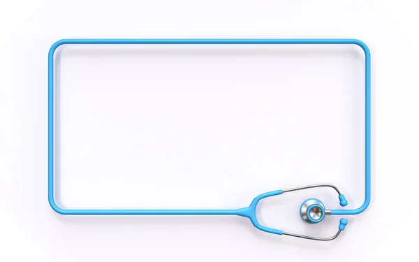 Rectangular Stethoscope Frame Rendering Illustration Isolated White Background — Stock fotografie