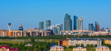 Nur-Sultan, Kazakistan. 06.16.2017. Kazakistan 'ın başkenti Astana' nın merkezi.