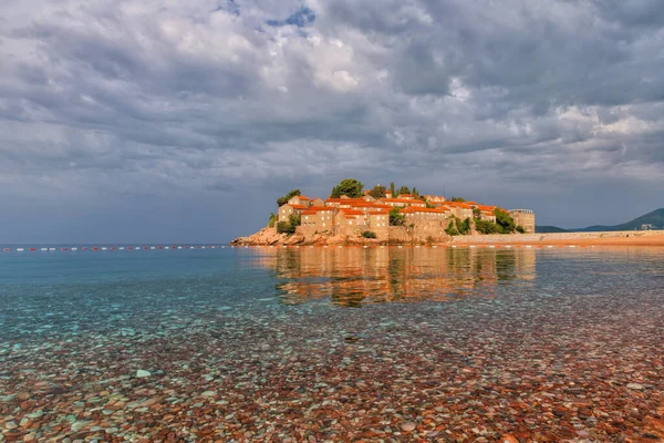 Černohorský Malebný Ostrov Štěpána Jaderském Moři — Stock fotografie
