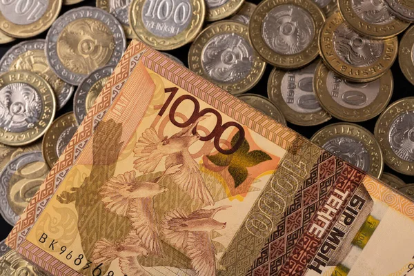 1000 Kazahsztáni Tenge Címletű Bankjegycsomag — Stock Fotó