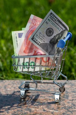 100 Amerikan Doları, 100 Euro ve 100 Çin Yuan 'lık banknotlar