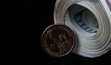 1 Amerikan doları ve 100 Amerikan doları.