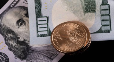 Conceptual photo on the theme of the American currency