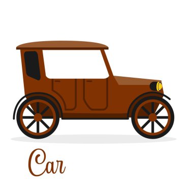 Arkaplan eski ulaşım: Araba vektör tasarımı illüstrasyon 05