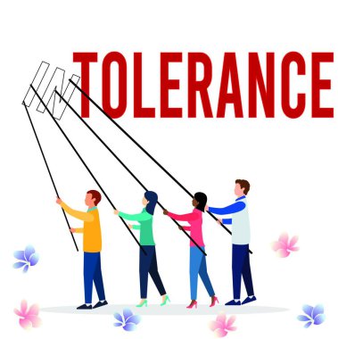 Poster Hoşgörü vektör tasarımı illüstrasyon 01