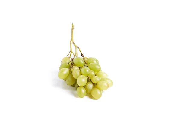Trauben Grüner Trauben Auf Weißem Hintergrund Gesundes Und Vegetarisches Ernährungskonzept — Stockfoto