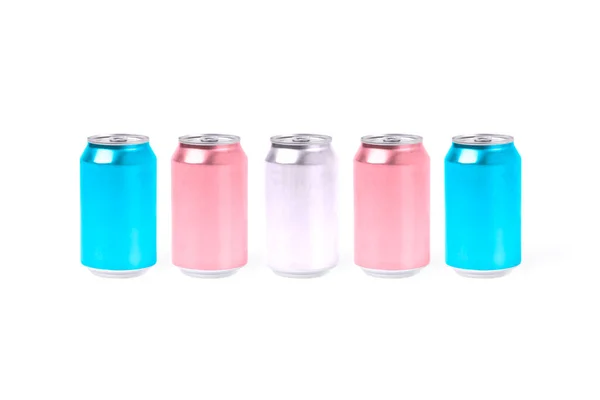 Group Aluminum Cans Forming Transgender Flag Pride Day Concept Equality Royalty Free Stock Photos