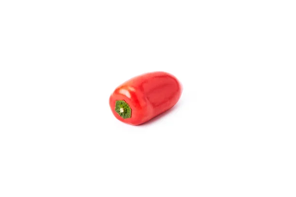 Small Red Peppers White Background Vegan Vegetarian Food Healthy Food — Fotografia de Stock