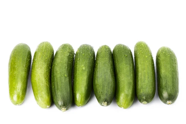Deliciosos Pepinos Verdes Verduras Sabrosas Alimento Sano Ecológico — Foto de Stock