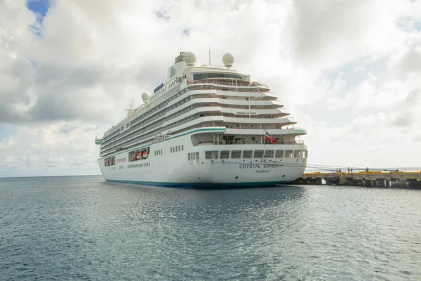 Luxury Cruise Ship Docked Cruise Port Image Background Luxury Lifestyle — ストック写真