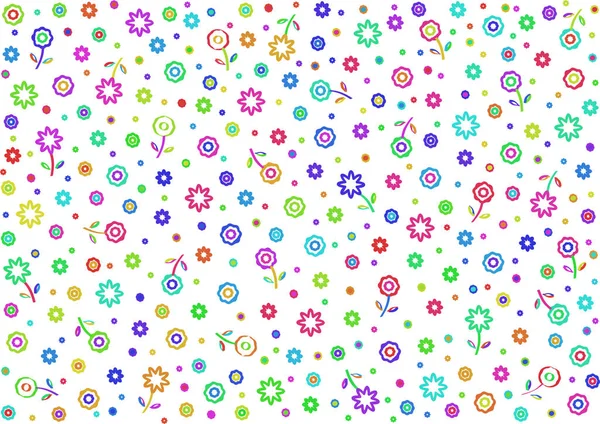 Dibujado Mano Doodle Patrón Flores — Vector de stock