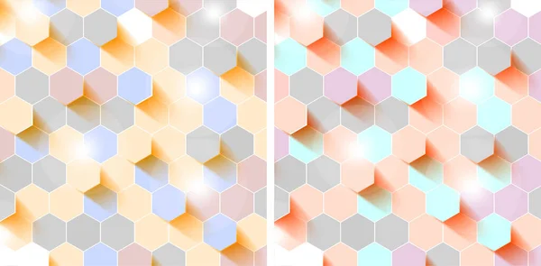 Honeycomb Hexagon Technology Abstract Background — Stockvektor