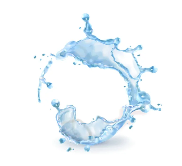 Splashing Blue Water Vector Illustration — Stock Vector