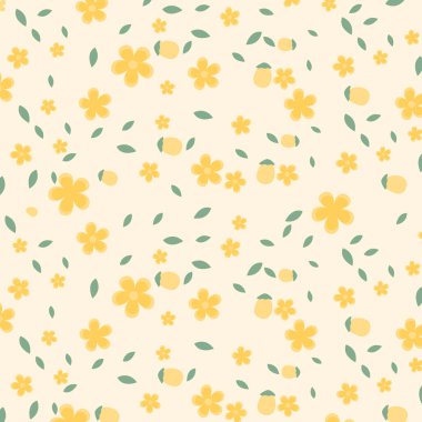 Vintage Retro Tarzlı Çiçek Şeftalisi Yaprak Arkaplanı