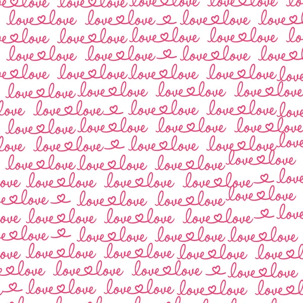 Amour Coeur Valentin Élégant Salutation Typographie Pattern Design — Image vectorielle