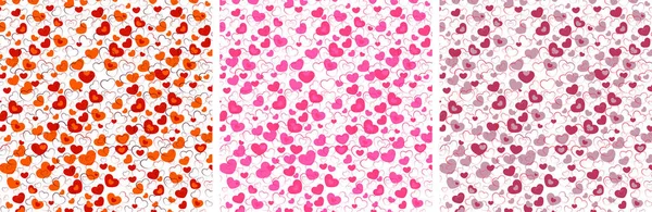 Πολύχρωμο Καλύπτοντας Φόντο Μοτίβο Καρδιά — Διανυσματικό Αρχείο