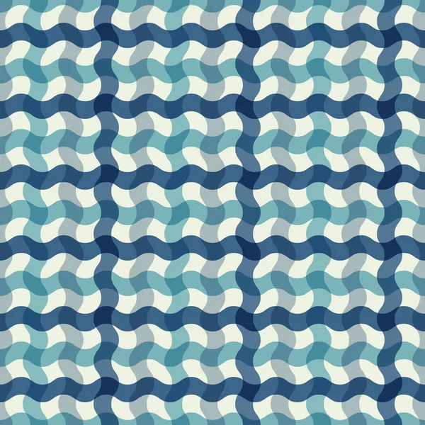 Blue Wavy Aqua Style Muster Hintergrund — Stockvektor