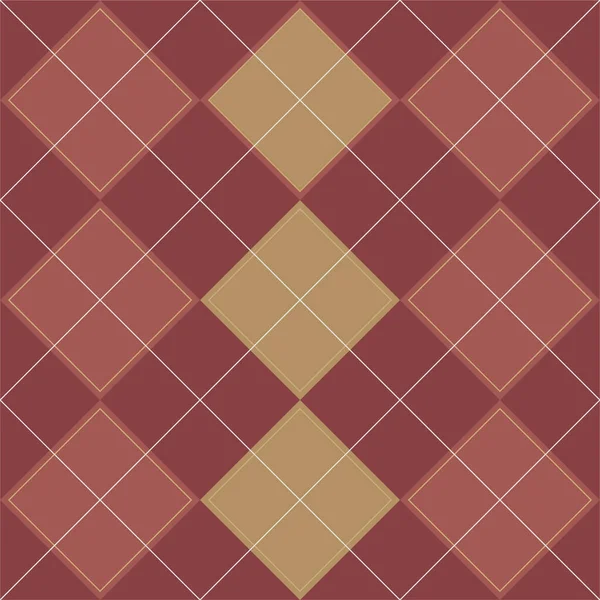 Quadratische Mustergestaltung Roter Karamellfarbe — Stockvektor