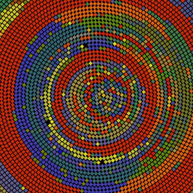 Çok Renkli Mozaik Arkaplan Vektör İllüstrasyonu