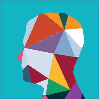 İnsan Kafası Çok Biçimli Geometrik Şekillerle Yapıldı