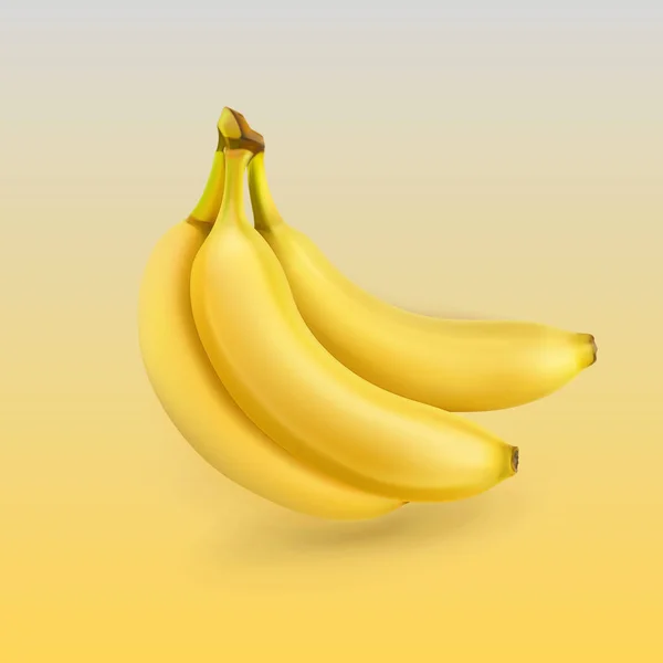 3D写实新鲜Ripe Banana — 图库矢量图片