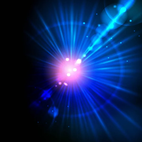 Abstraktes Blaues Kosmisches Sternenlicht — Stockvektor