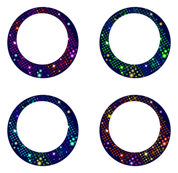 Abstract Glittering Rings Set Four — Image vectorielle