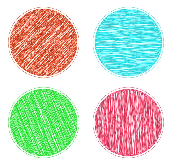 Scribble Circle Vector Element Set — Image vectorielle