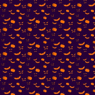 Cadılar Bayramı Yarasa Balkabağı Canavarı Ürkütücü Desen