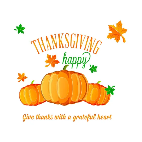 Thanksgiving Giving Thanks Grateful Heart — Stock vektor