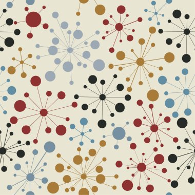 Renkli Nokta Çizgisi Atom Moleküler Yapı Kalıbı Arkaplanı