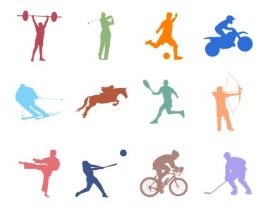 Çeşitli Spor Etkinliği Silüet Simgesi Ayarları