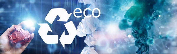 Achtergrond Eco Gekleurd Papier Het Concept Van Ecologie Afval Creatief — Stockfoto