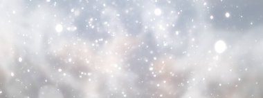 mavi kar yağışı bokeh arkaplan, soyut kar tanesi arkaplan bulanık soyut blu