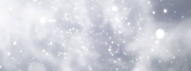 mavi kar yağışı bokeh arkaplan, soyut kar tanesi arkaplan bulanık soyut blu