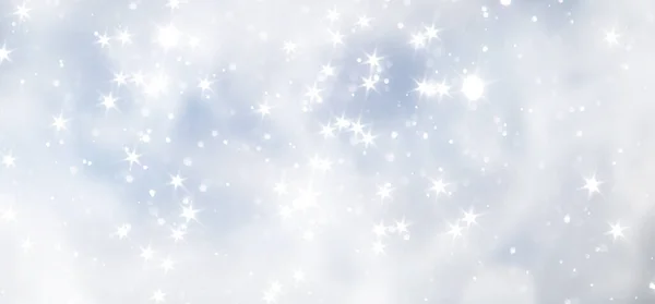 Blauwe Sneeuwval Bokeh Achtergrond Abstracte Sneeuwvlok Achtergrond Wazig Abstracte Wazig — Stockfoto