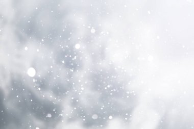 mavi kar yağışı bokeh arkaplanı, soyut kar tanesi arkaplanı, bulanık arkaplan